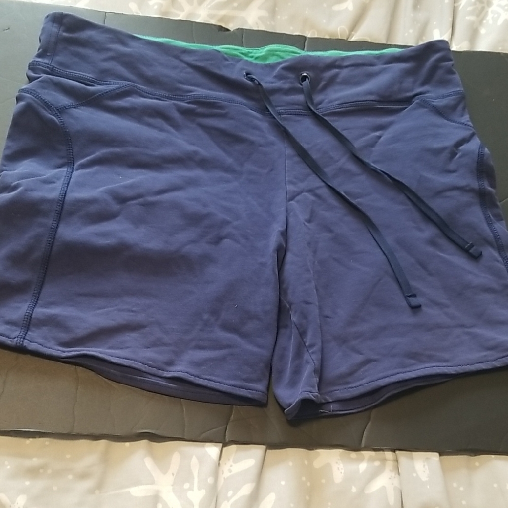 Roots Navy Blue Athletic Shorts Ladies XL